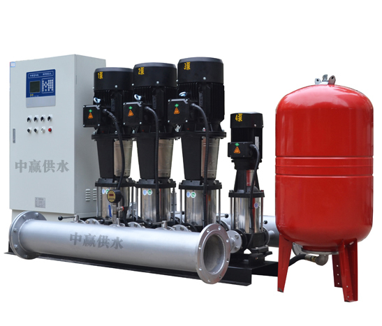 變頻恒壓供水系統(tǒng)主要由PLC、變頻器、觸摸屏、壓力變送器、動(dòng)力及控制線路以及泵組組成